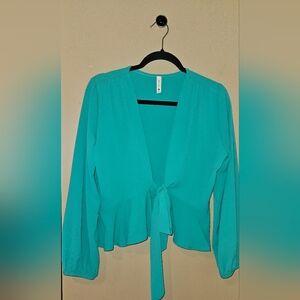Tyche Teal Green Fashion Blouse